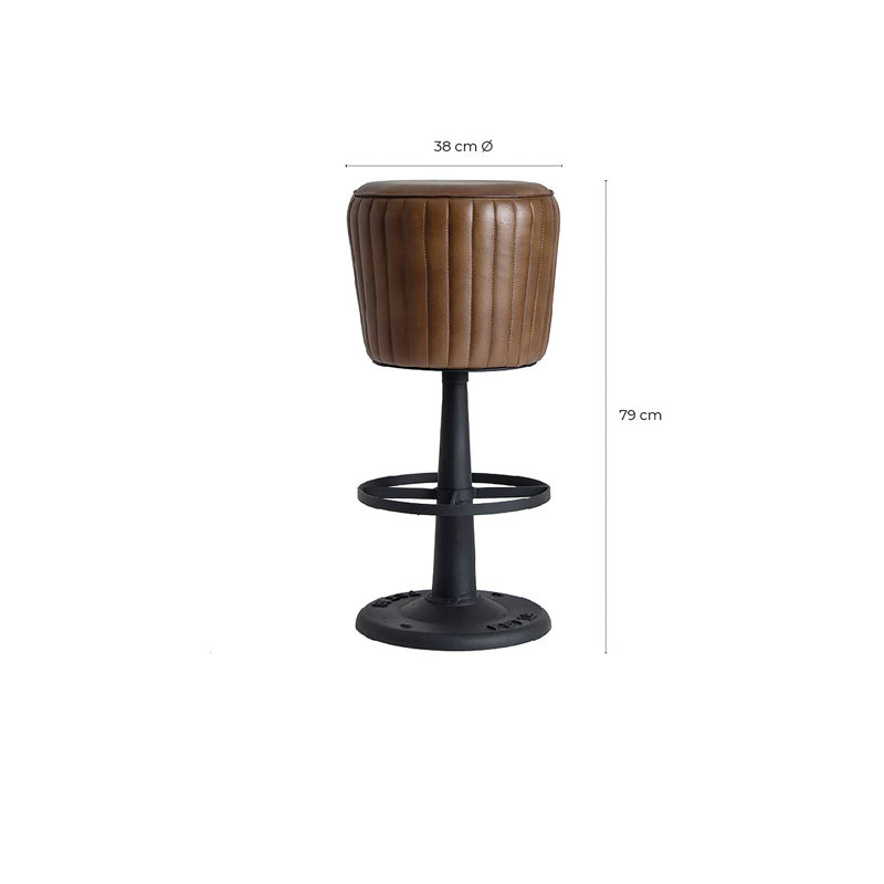 Seney Upholstered Counter Stool with Metal Frame