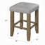 Tabouret à hauteur de comptoir Modern Bronwen Gary - Bois de chêne avec siège capitonné rembourré en similicuir