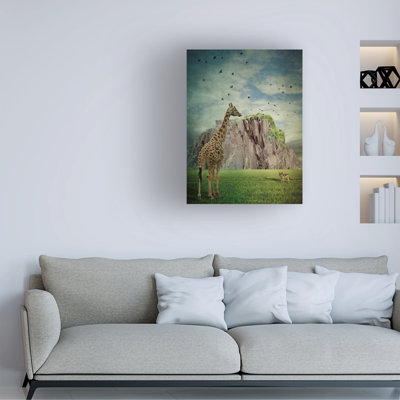 Bolog Lucyna Aazarska Giraffe And Jackal Canvas Art