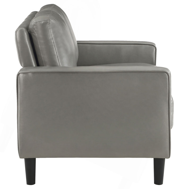 Grey 3-piece Track Arm Sofa Set