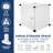 Work-It! Cube Storage Organizer, 6 Cubes, Stackable Portable Closet Organizer Shelves