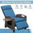 Patio Reclining Seat - Comfortable Cushion, Navy Blue, Adjustable Chair With Cushions Side Table, Angle, Blue