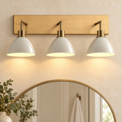Luminaire de meuble-lavabo de ferme réglable à 3 lumières Claverack E26