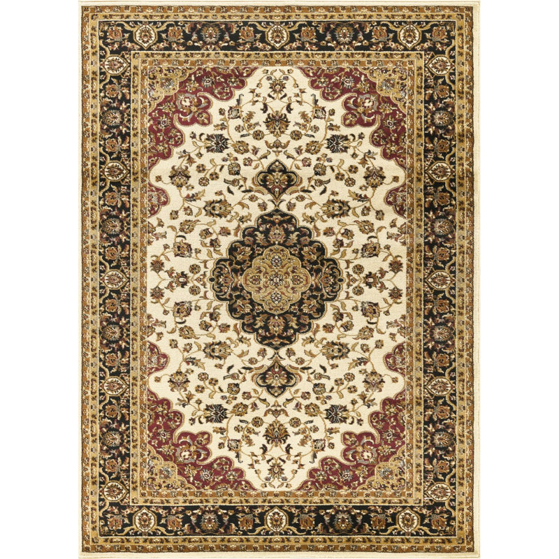 Tapis classique avec médaillon élégant 2 pi x 3 pi Classic