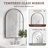 Contemporary Arched Wall Mounted Bathroom Vanity Mirror with Aluminum Alloy Frame-1578852365-1578852352