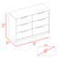 Commode rectangulaire 6 tiroirs Longhill