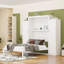 Lit escamotable en bois avec tablettes de rangement et lattes-311285980