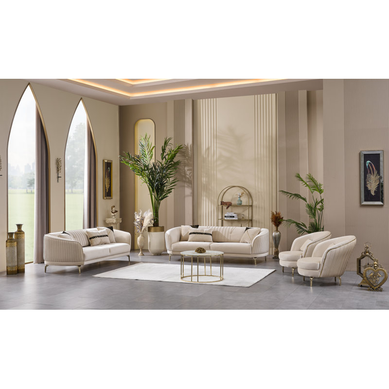 Fauteuil d'appoint Kka, beige, Beige