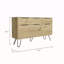 Commode Stowe à 4 tiroirs, chêne clair