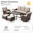 7-Piece Patio Furniture Set with Swivel Chair-859890214