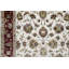 Hand-Knotted High-Quality Ivory and Red Runner