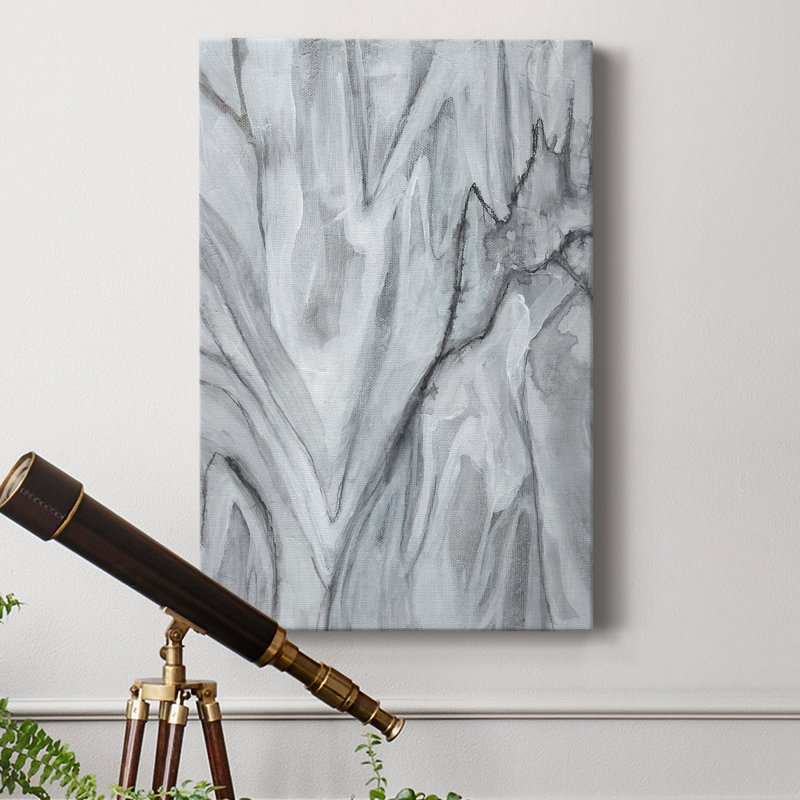 Marbré blanc II - impression sur toile tendue, H 18 po x l 12 po x P 1 po