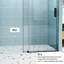 Porte l 60 po x H 76 po, verre trempé, noir mat, élégant accessoire de salle de bain, porte