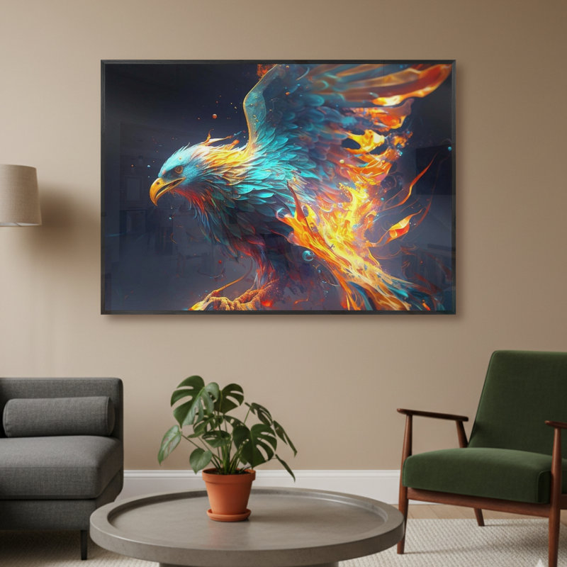 Single Picture Frame LED Illuminated Wall Art Wall Art on Glass / Aluminium, 61 cm H x 85 cm W
