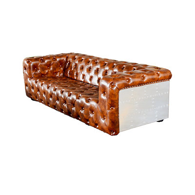 Kathlin Faux Leather Sofa