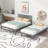 Platform Bed With Adjustable Trundle-1221902573