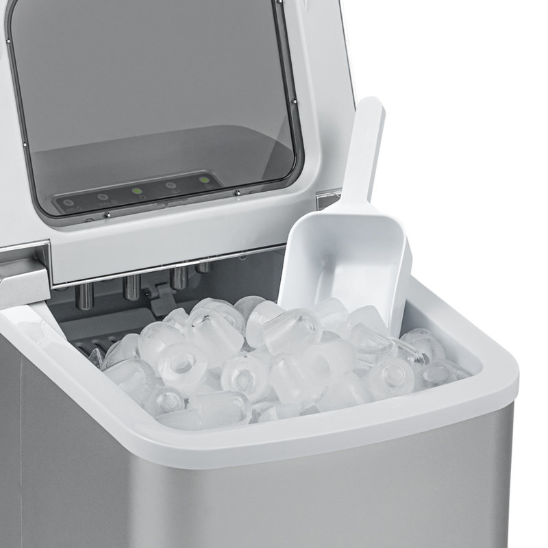 Newair 26 lb Silver Portable Countertop Ice Maker