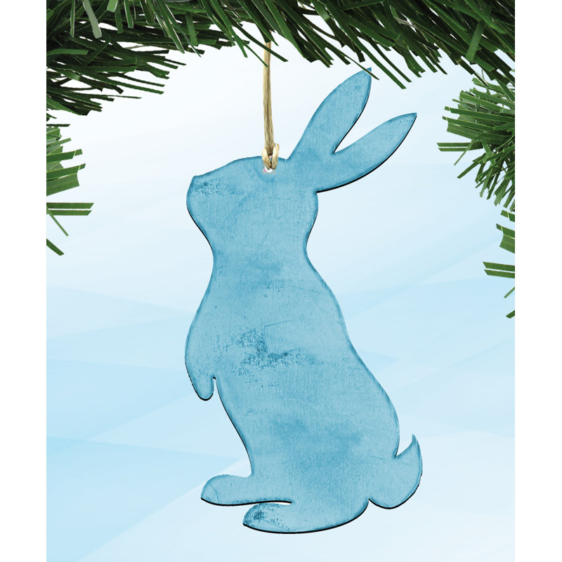 Aimants en bois rustique en forme de lapin, Aimant