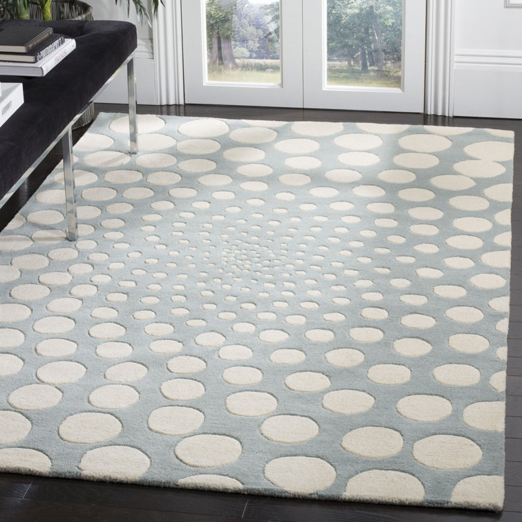 Candelo Soho Hand Tufted Wool And Viscose Polka Dots Rug