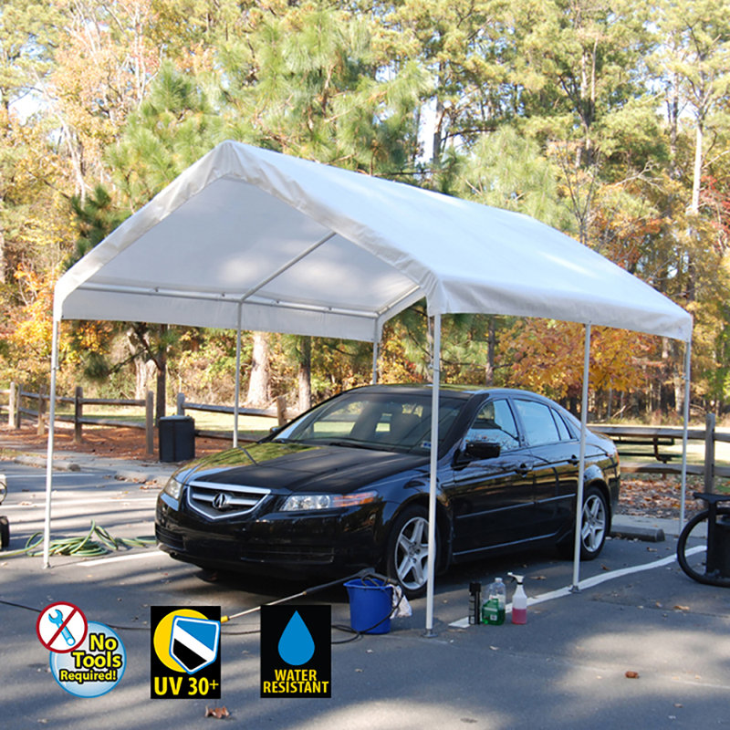 White Rectangular Water-Resistant Garden Canopy Cover