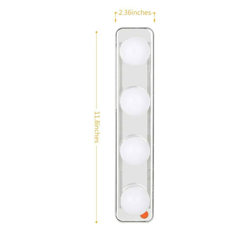 Miroir de maquillage à DEL avec 4 ampoules Christanna