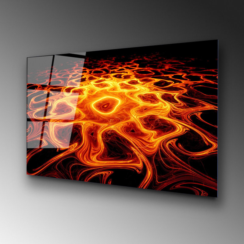 Superbe peinture murale en verre trempé 27,6 po x 39,4 po | 100% verre trempé, épaisseur: 0,16 pouce | Décoration élégante pour le salon ou le bureau, durable et facile à nettoyer, idée de cadeau parfaite