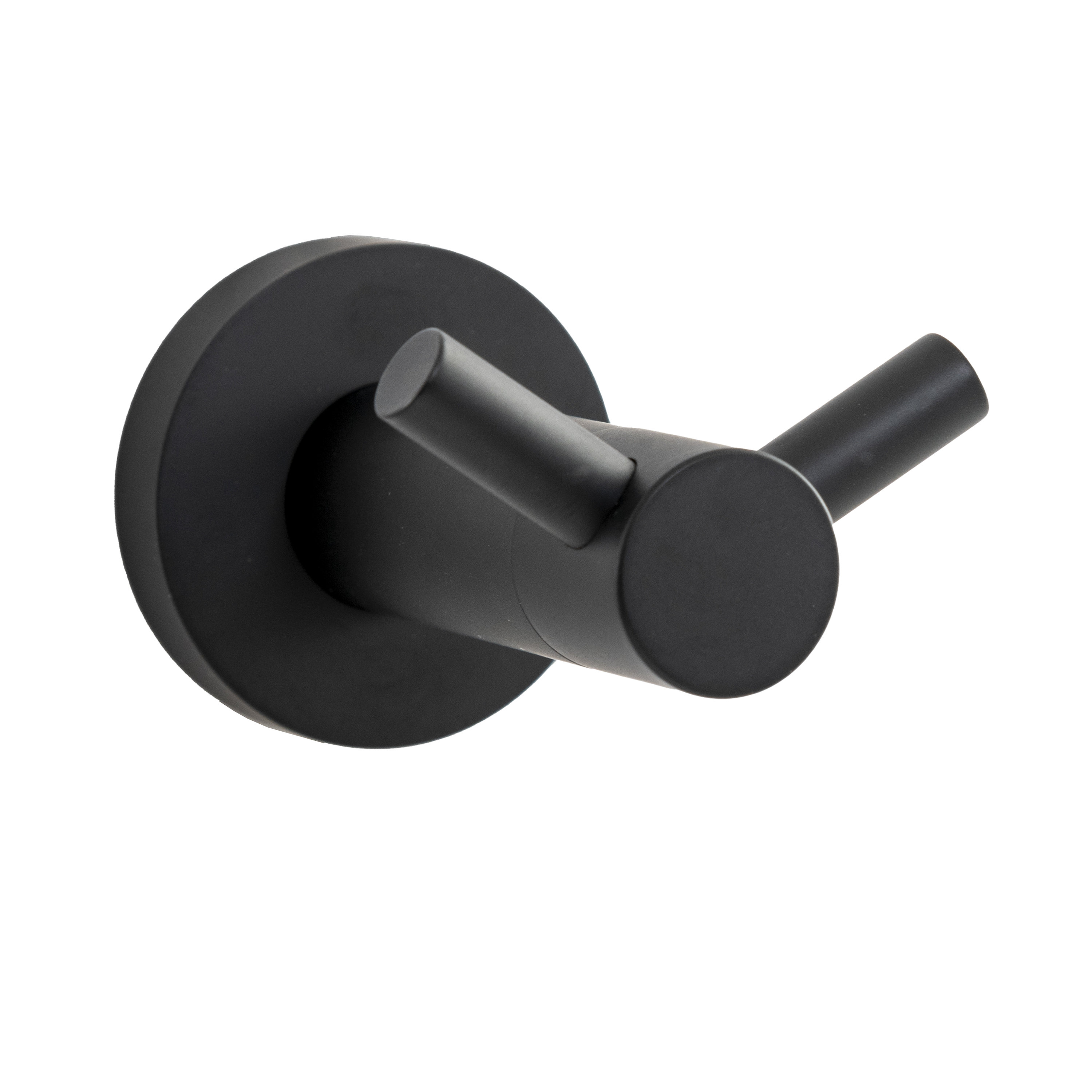 Italia Florence Series Double Robe Hook In Matte Black Mounting