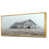 Toile avec cadre flottant or