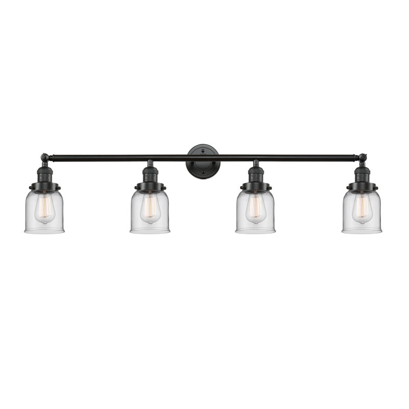 Bell - Éclairage pour meuble-lavabo 4 lumières 42 po, Transparent, Bronze frotté à l'huile, DEL