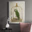 Perroquet vert sur balançoire, impression sur papier-1227650487-1227650485