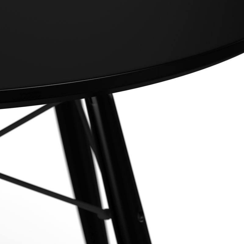 Table de salle à manger Wiebe, Noir, Noir