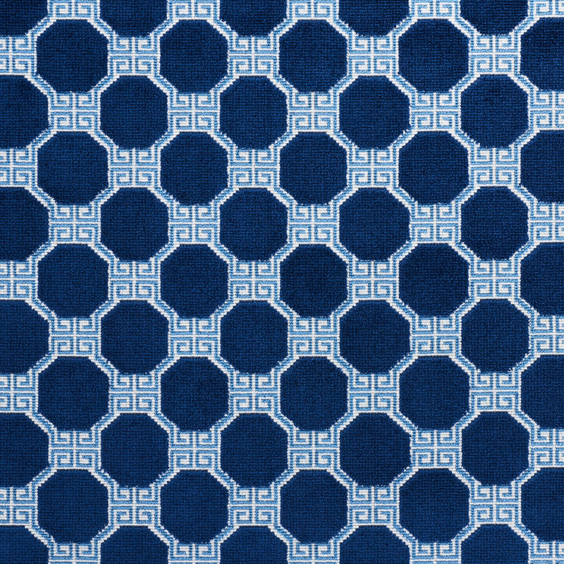 Tissu de velours Octavia, Saphir