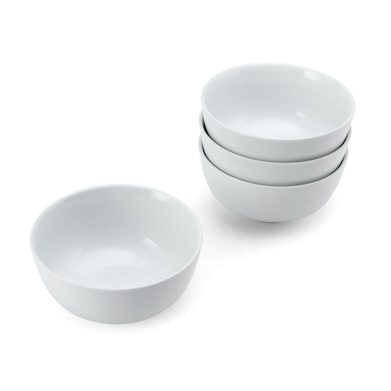 Mikasa Chalk Porcelain Cereal Bowls, 14cm, White