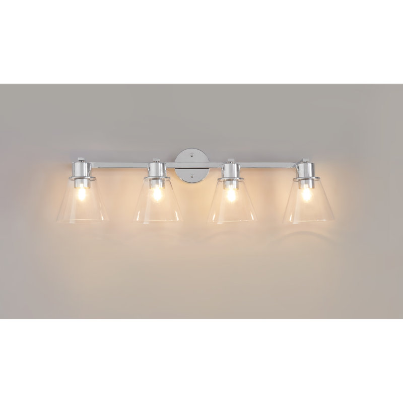 Quatre lampes murales, Chrome chrome