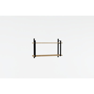 Modern Wall Shelf, Sapphire Oak, 35.4 x 23.6 x 8.7 inches | 100% Melamine Coated Particle Board, Thickness: 0.7 inches | Ideal for Home & Office, Stylish & Functional Design, Wall-Mountable, Perfect for Industrial Decor