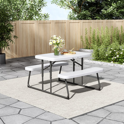 Rectangular 4 - Person 90Cm L Outdoor Picnic Table