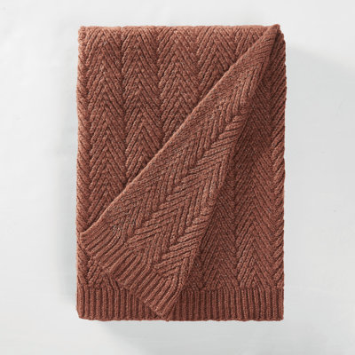 Frye Chevron Faux Mohair Throw Blanket