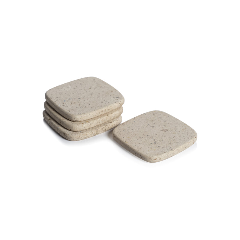 Ensemble de sous-verres Marble Square 4 pièces