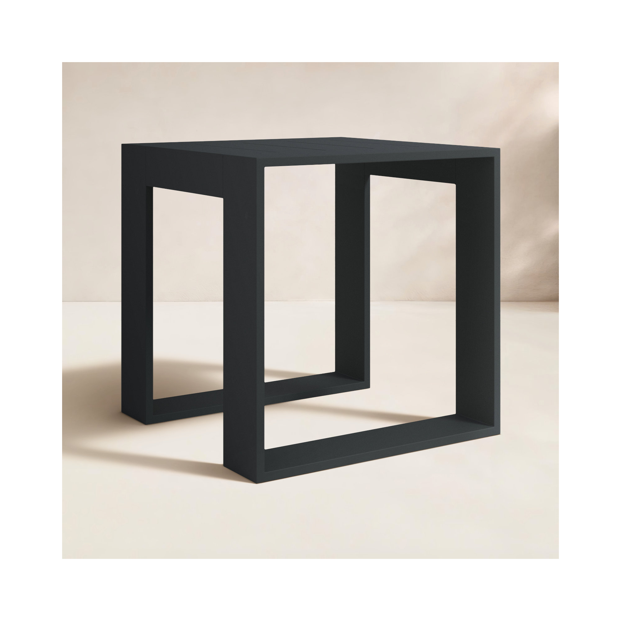 Dover 19.5'' Aluminum Outdoor Side Table, Slate