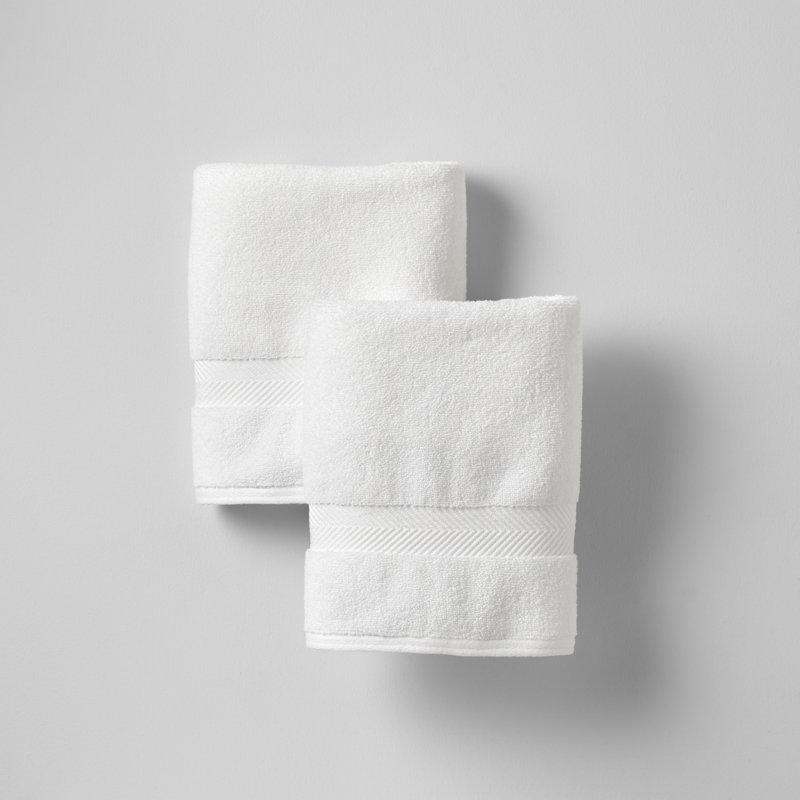 Rane Plush Cotton Hand Towel, White