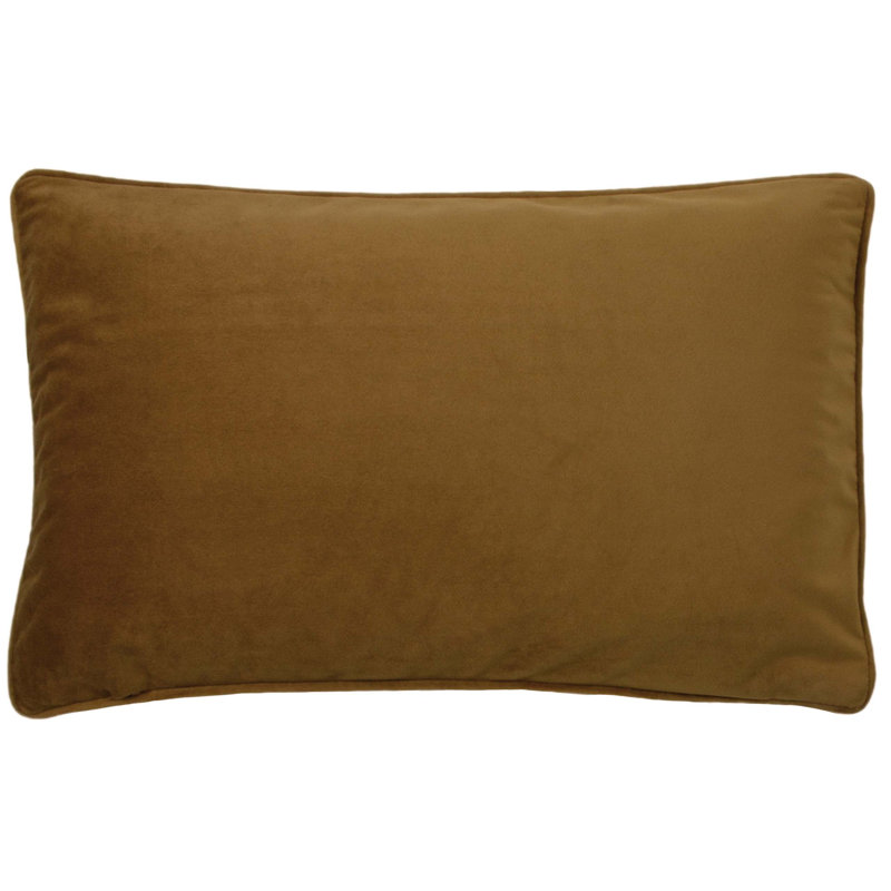 Rectangular Cushion, Gold, Feathers
