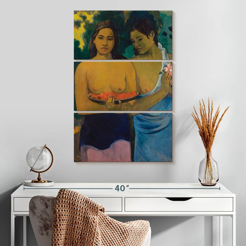Leisha, deux femmes de Tahiti, 1899, H 32 po x l 20 po
