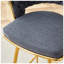 Sunny 20.4" W x 15" D x 34.6" H 360-Degree Swivel Cotton-Linen 4-Piece Bar Stool Set