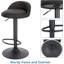 Mettawa Swivel Upholstered Iron and Faux Leather Adjustable Height Bar Stool with Iron Frame-1881590803