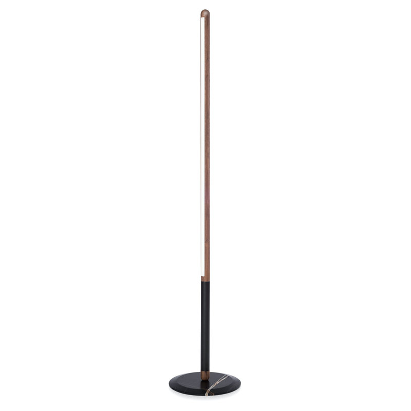Linea LED Floor Lamp, Walnut, Black