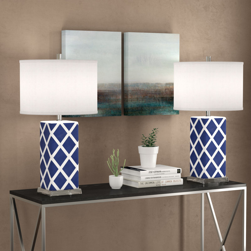 Baret Ceramic Table Lamp, Navy