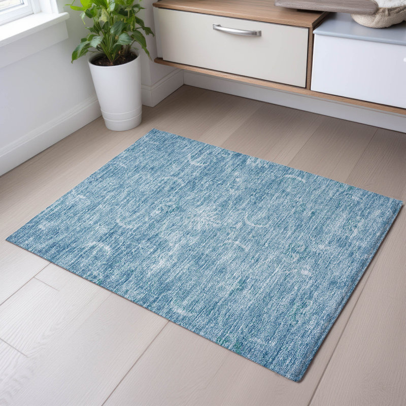 Premium Machine Washable Jamestown AMF1083 Damask Rug, Rectangle 1'8" x 2'6"