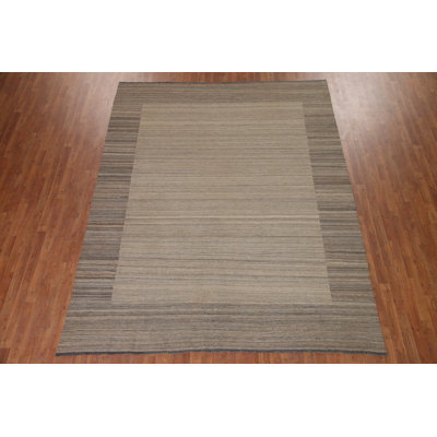 Tapis rayé kilim moderne 8 x 10
