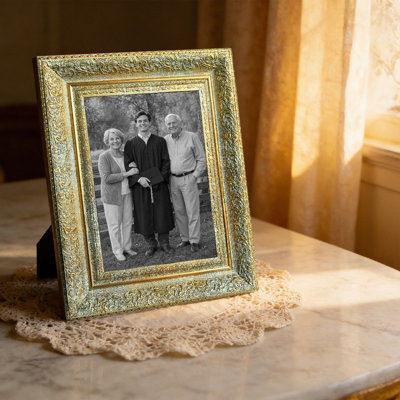 Antique Gold 3 PCS 5" x 7" Ornate Picture Frame with Classic Rectangular Shape