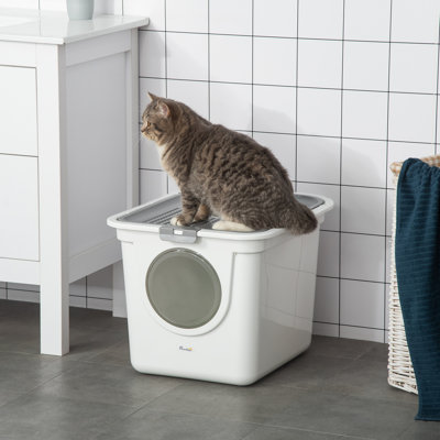 Plastic Litter Box Enclosure with Scoop